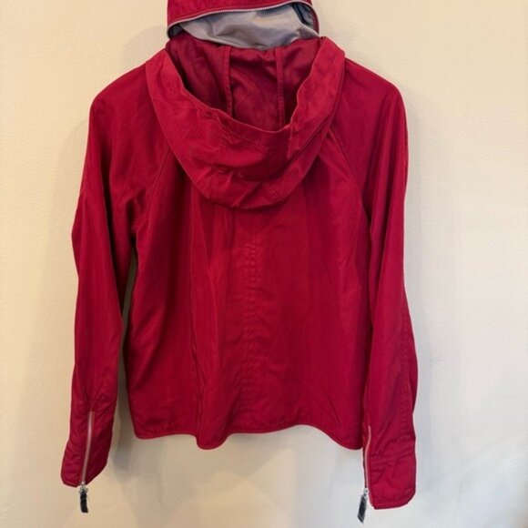 Abercrombie & Fitch Women’s Size Small Red Water Resistant Jacket Coat Hood - Picture 5 of 16